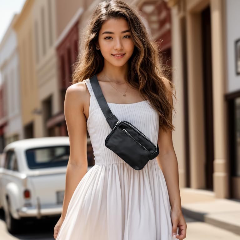 UTO Fanny Pack for Women Crossbody Trendy Fashion Belt Purse Chest Waist Hip Bumbag for Outdoor Shopping Travel Hiking - Image 2